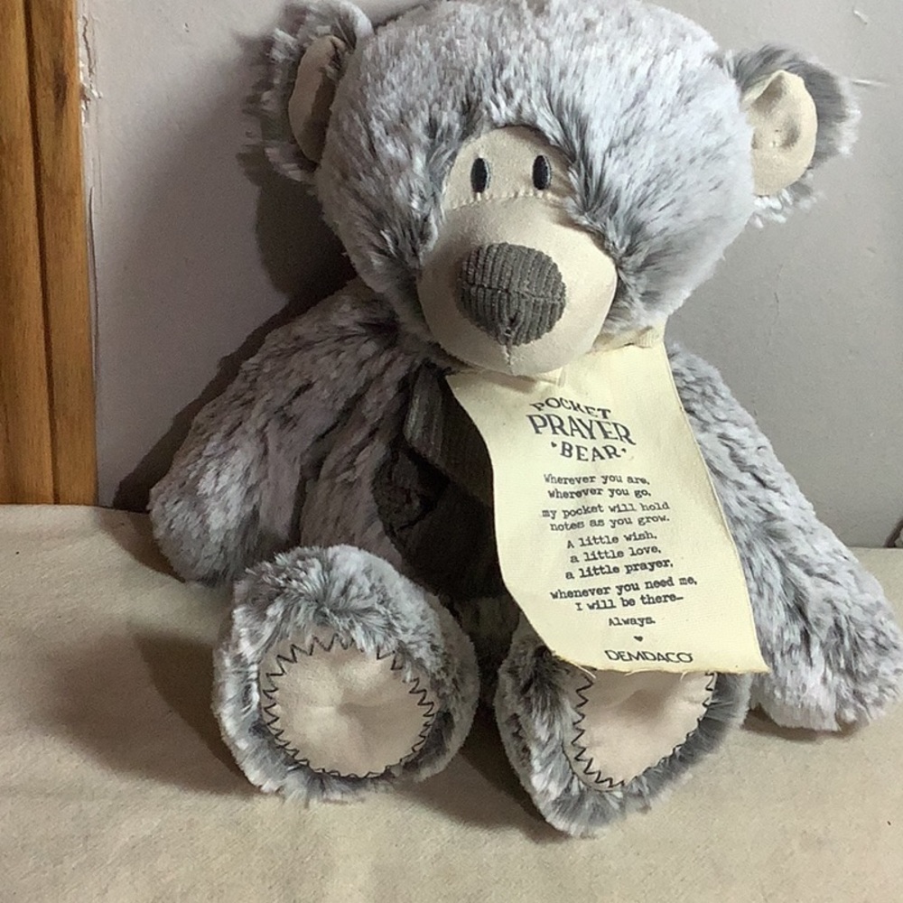 DEMDACO~ Pocket Prayer Bear~11” Bean Bottom Plush~Super Soft